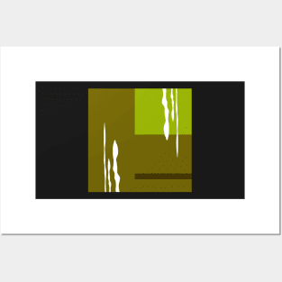 Earthy green abstract Posters and Art